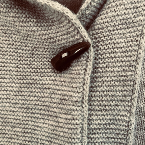 Kenar Wool Alpaca Hooded Tan Cardigan Sweater Button Closure Knit Cardigan L - Picture 8 of 14